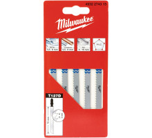 Пилочки Milwaukee для лобзика T127D 75 мм, 5 штук 4932274315