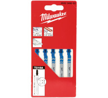Пилочки Milwaukee для лобзика T218A 55 мм, 5 штук 4932346082