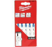 Пилочки Milwaukee для лобзика T118AF 55 мм, 5 штук Bi-Metal 4932340011