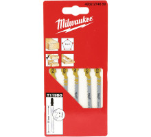 Пилочки Milwaukee для лобзика T119BO 50 мм, 5 штук 4932274650