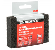 Губка для шлифования 100 х 70 х 25 мм, мягкая, P 60 MATRIX 75701