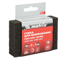 Губка для шлифования 100 х 70 х 25 мм, средняя плотность, P 60 MATRIX 75712