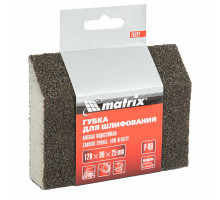 Губка для шлифования 120 х 90 х 25 мм, трапеция, мягкая, P 40 MATRIX 75727