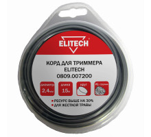 Леска ELITECH 2,4*15 м с алюминиевой стружкой (круг)  0809.007200