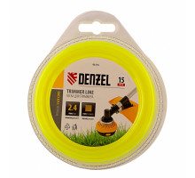 Леска для триммера, квадрат 2,4 мм х 15 м, блистер Flex cord Denzel  96116