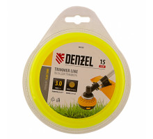 Леска для триммера, круглая 3 мм х 15 м, блистер Flex cord Denzel  96109