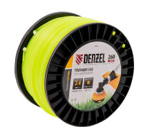 Леска для триммера звезда, 2,4 мм х 260 м, на DIN катушке FLEX CORD Denzel 96286