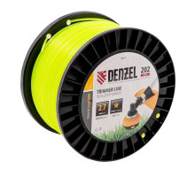 Леска для триммера звезда, 2,7 мм х 202 м, на DIN катушке FLEX CORD Denzel 96287