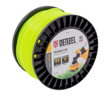 Леска для триммера звезда, 4,0 мм х 93 м, на DIN катушке FLEX CORD Denzel  96289