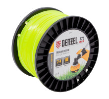 Леска для триммера квадрат, 2,4 мм х 175 м, на DIN катушке FLEX CORD Denzel 96292