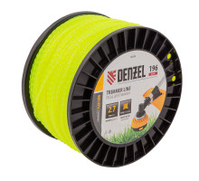 Леска для триммера витой квадрат, 2,7 мм х 196 м, на DIN катушке FLEX CORD Denzel 96299