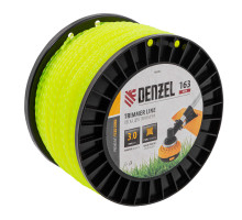Леска для триммера витой квадрат, 3,0 мм х 163 м, на DIN катушке FLEX CORD Denzel  96802
