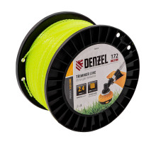 Леска для триммера зубчатый квадрат, 2,4 мм х 172 м, на DIN катушке FLEX CORD Denzel 96804