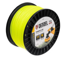 Леска для триммера зубчатый квадрат, 3,0 мм х 113 м, на DIN катушке FLEX CORD Denzel 96806