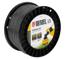 Леска для триммера двухкомпонентная круглая, 2,0 мм х 276 м, на DIN катушке EXTRA CORD Denzel 96807