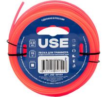 Леска USE 3.0х15 м (квадрат) USE-30103