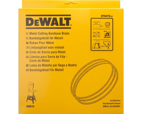 Полотно пильное по металлу (2215х12х0.6 мм) для пилы DW 876 DEWALT DT 8476