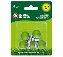 Хомут обжимной QUATTRO ELEMENTI 13-19 мм, оцинкованный 771-992