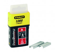 Скобы для степлера STANLEY LIGHT DUTY тип ''А'' 4 мм х 1000 шт 1-TRA202T