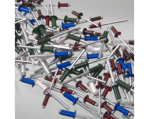 Заклепки алюминиевые (50 шт; 3.2х8 мм; синие RAL 5005) КОБАЛЬТ 910-959