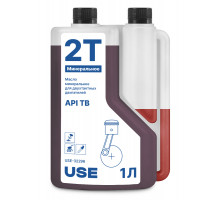 Масло USE 2-х тактное минеральное API TB с дозатором 1 л USE-30018