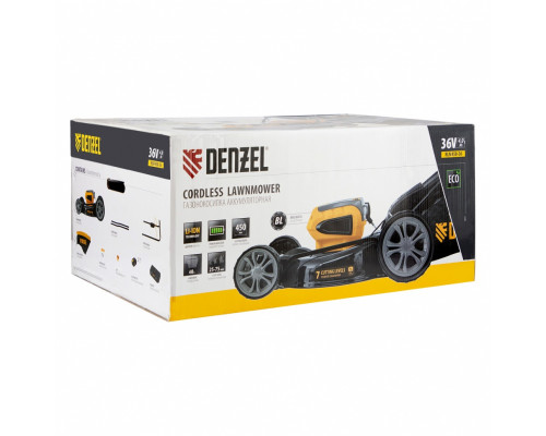 Аккумуляторная газонокосилка Denzel RLM450-36 58910 Аккумуляторная газонокосилка Denzel RLM450-36 58910