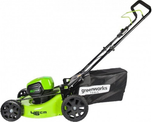 Аккумуляторная бесщеточная газонокосилка Greenworks GD60LM46HP 2502807 Аккумуляторная бесщеточная газонокосилка Greenworks GD60LM46HP 2502807