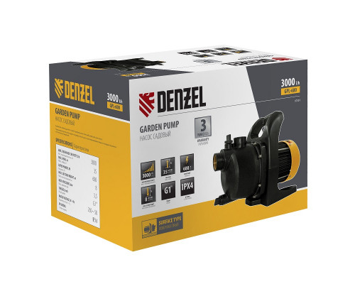 Садовый поверхностный насос Denzel GPL600 97301 Садовый поверхностный насос Denzel GPL600 97301