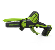 Аккумуляторная цепная мини пила GreenWorks 24V, 10 см, без АКБ и ЗУ 2008207