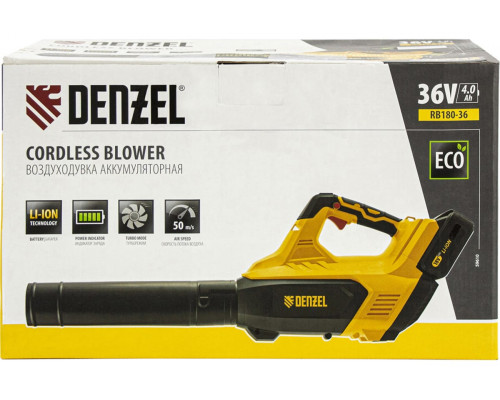 Аккумуляторная воздуходувка Denzel RB180-36 59610 Аккумуляторная воздуходувка Denzel RB180-36 59610