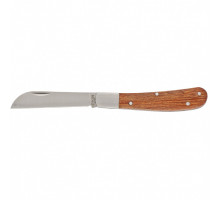 Нож садовый, 173 мм, складной, прямое лезвие, деревянная рукоятка PALISAD 79003