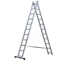 Лестница двухсекционная STAIRS алюминиевая 11 ступеней AL 211