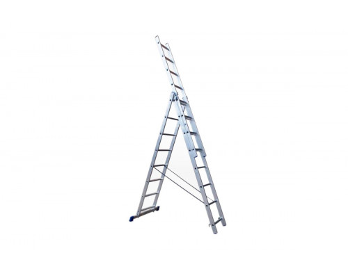 Лестница трехсекционная STAIRS алюминиевая 8 ступеней AL 308