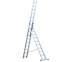 Лестница трехсекционная STAIRS алюминиевая 10 ступеней AL 310