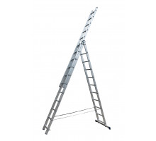 Лестница трехсекционная STAIRS алюминиевая 11 ступеней AL 311