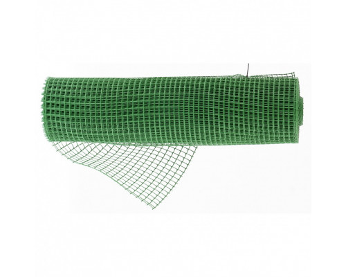 Решетка заборная в рулоне, облегченная, 0,8 х 20 м, ячейка 17 х 14 мм, пластиковая, зеленая Сибртех 64522