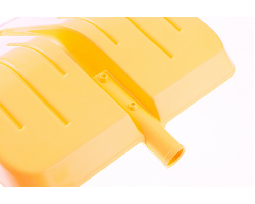Лопата для уборки снега пластиковая, желтая, 400 х 420 мм, без черенка Сибртех 616165