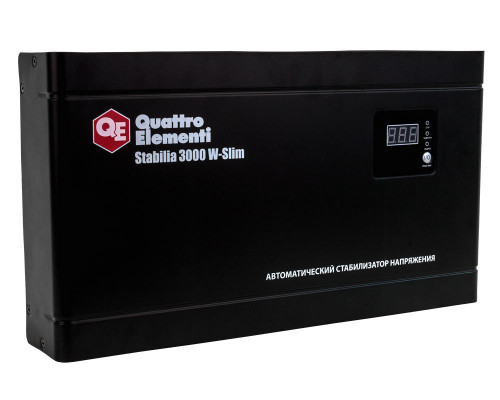 Стабилизатор напряжения QUATTRO ELEMENTI Stabilia 3000 W-Slim  640-537