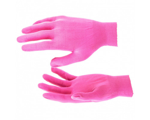 Перчатки Нейлон, 13 класс, цвет розовая фуксия, L Россия 67821