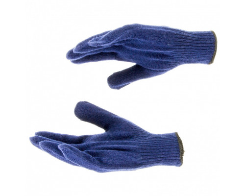 Перчатки трикотажные, акрил, синий, оверлок СИБРТЕХ 68655