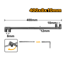 Арматурогиб INGCO 400 мм, для арматуры 8/10 мм HBB08101