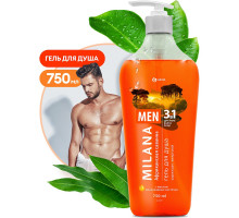 Гель для душа GRASS "Milana MEN" Африканская саванна с маслом виноградной косточки 750 мл 125781