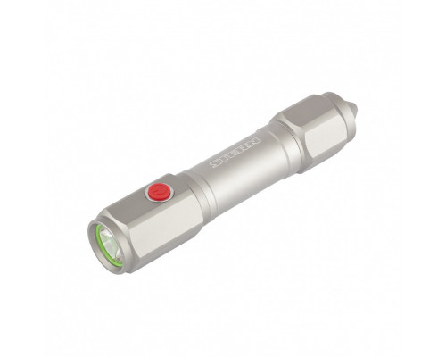 Фонарь автомобильный спасатель, 1 W LeD, встроенное лезвие, молоток, 3 режима: 100-50-строб, 3 х ААА STERN 90524