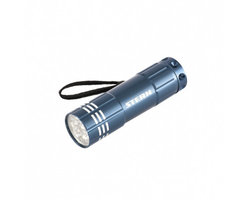 Фонарь бытовой алюминиевый, синий, 9 LED, 3 х ААА STERN 90505