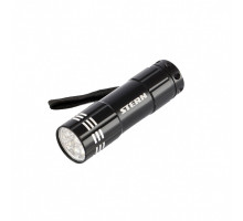 Фонарь бытовой алюминиевый с гравировкой, чёрный, 9 LED, 3 х ААА STERN 90506