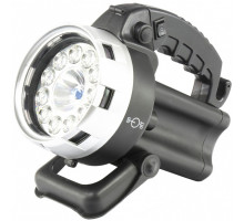 Фонарик поисковый, аккумуляторный, галоген 25 W + 11 светодиодов STERN 90532