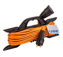 Удлинитель USE ПВС 3500 Вт, на рамке, 20 м, без заземления USE303-008