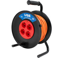 Удлинитель USE ПВС 3500 Вт, 50 м, на катушке без заземления USE303-028