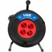 Удлинитель USE ПВС 3500 Вт, 50 м, на катушке без заземления USE303-028