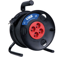 Удлинитель силовой USE КГ 4000 Вт, 20 м, на катушке с заземлением USE303-038